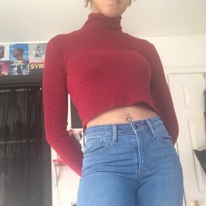 Turtle Neck Crop Top